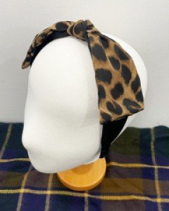리본 호피 머리띠 헤어밴드