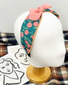 제주도 감귤 한라봉 와이드 헤어밴드 머리띠