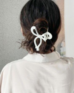 리본 올림머리 집게핀