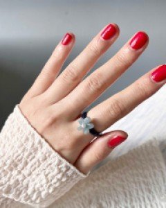 셀룰로오스 플라워 반지 링