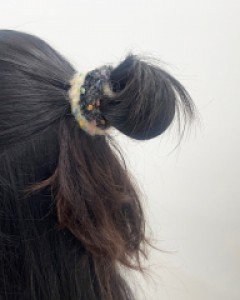 1+1 털 머리끈 고무줄