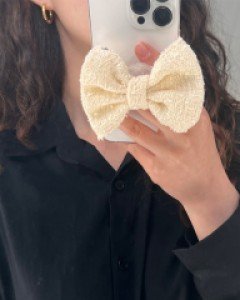 트위드 빅리본 그립 스마트톡 거치대