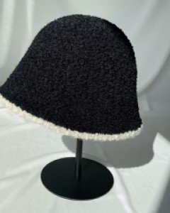 뽀글이 배색 테두리 벙거지 버킷햇