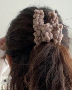 엠보 실 꼬임 올림머리 집게핀 머리핀