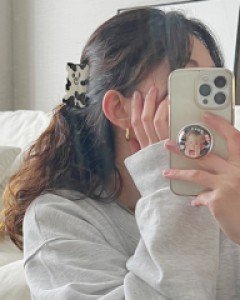 셀룰로오스 얼룩무늬 소 집게핀 헤어핀