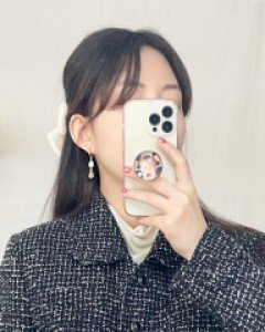 니팅 리본 머리핀 헤어핀
