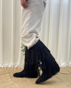 테슬 스웨이드 롱부츠