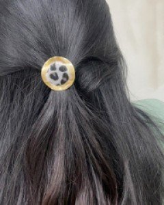 호피 포인트 메탈 머리끈