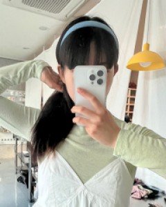 기본 데님 머리띠 헤어밴드