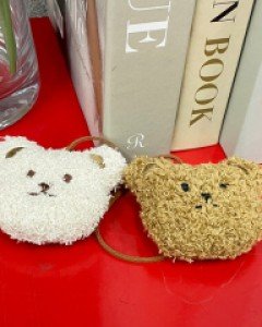 뽀글이 곰돌이 베어 키링 가방참장식 네임택