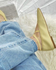 발등 X자 밴드 플랫