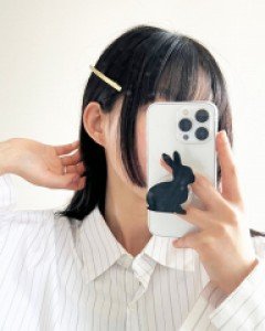 메탈 반묶음 옆머리 포인트 자동핀