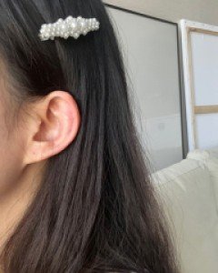 꽃진주 집게핀 헤어핀