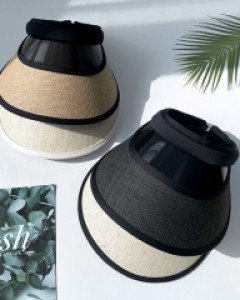 자외선 uv 차단 라탄 밀짚 썬캡