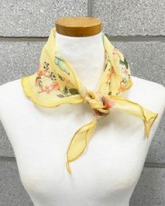 여름 플라워 삼각형 쁘띠 스카프