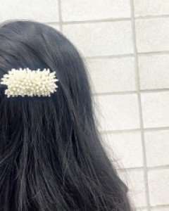 찰랑 비즈 집게핀 미니 사이즈