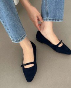 스웨이드 버클 메리제인 호피