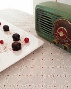 [10%세일]은은한 크림써클 자수식탁보(3size)