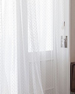 [23%sale]큐티도트 화이트이너커튼