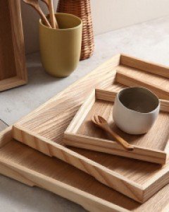 [마감40%sale]애쉬 우드트레이 사각쟁반(40*28cm)