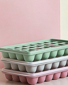 국내제작 실리콘 아이스몰드 얼음틀 사각28구_3color