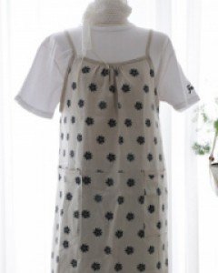 스노우블루 린넨 에이프런