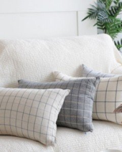 모던체크 허리쿠션 4style