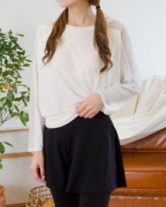 P8044 시스루 라인 래쉬가드(FREE-110)