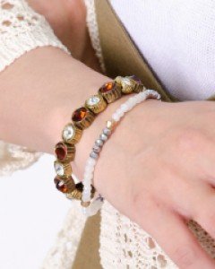 P8180 앤틱 큐빅 팔찌 2종세트(3color)