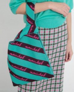 A1790 유니크 패턴 니트 숄더백(토트백)