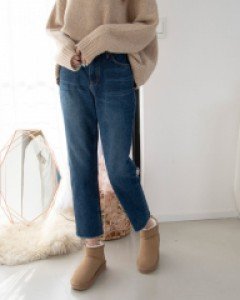 Y0232 뒷밴딩 진청 배기팬츠(S.M.L.XL)