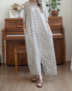 Y0647 잔잔한 주름 롱 원피스