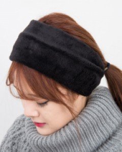 A3172 소프트 퍼 리본 헤어밴드