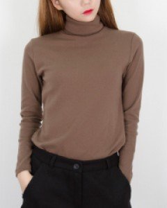 A3027 도톰 피치 폴라 티셔츠