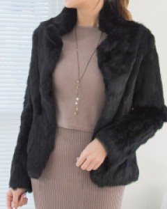 A3411 리얼 토끼털 자켓(S,M)