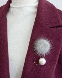 A3245 밍크 펄 포인트 브로치