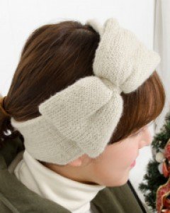 A3179 도톰 리본 니트 헤어밴드