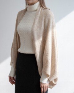 A3407 울혼방 니트 볼레로 숄