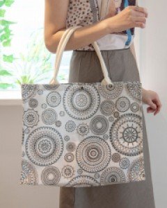 A3805 써클 페이즐리 쇼퍼백