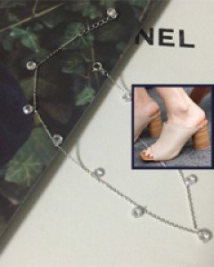 아쿠아 앵클릿 실버발찌