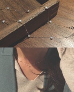 로맨틱아뜰리에 진주참목걸이 925실버