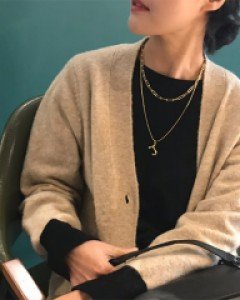 이니셜 네크리스 925silver 24k gold 도금