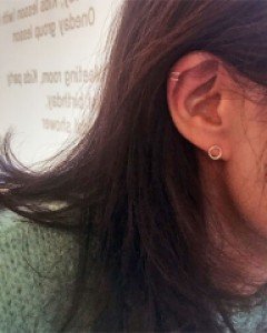 10k 골드 미니 링 귀걸이 8mm 데일리 금 국내제작