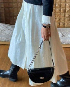 하프문 체인백 스트랩 두가지 체인 숏(숄더백) 벨티드 롱(크로스백) 가죽백