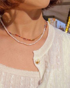 바로크 미니진주목걸이 (천연진주)