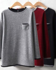 MN 기모숏주머니배색티(4162H410)