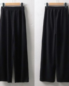 OD 블랙와이드골지바지(4509H310)
