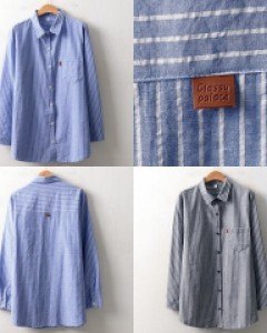 MN 빈티지줄지패치남방(8825H410)