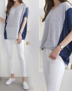 IL 모닝배색가오리롱반팔(E028H409)