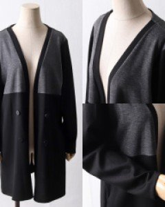 BG 오픈이중배색롱가디건(F437H410)